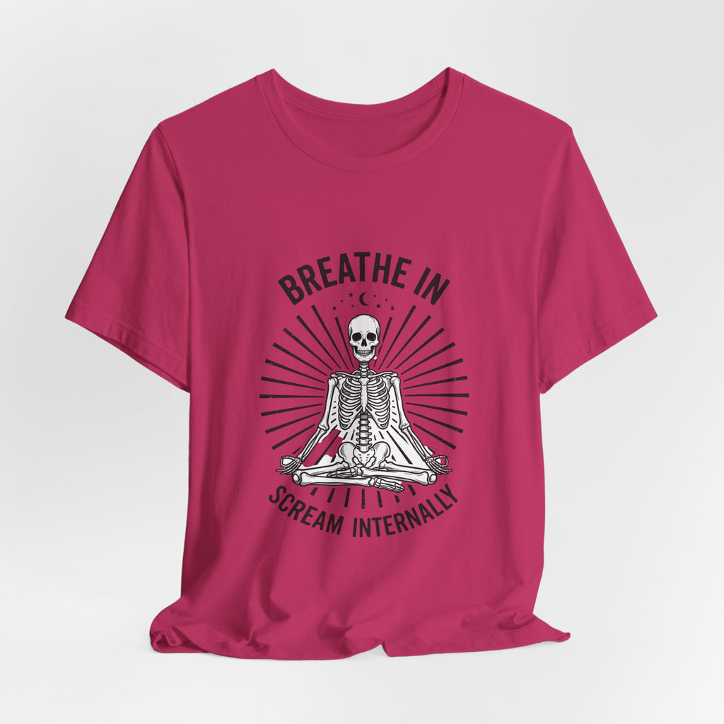 Breathe In Scream Internally Skeleton Tee | Skeleton Humor, Goth Shirt