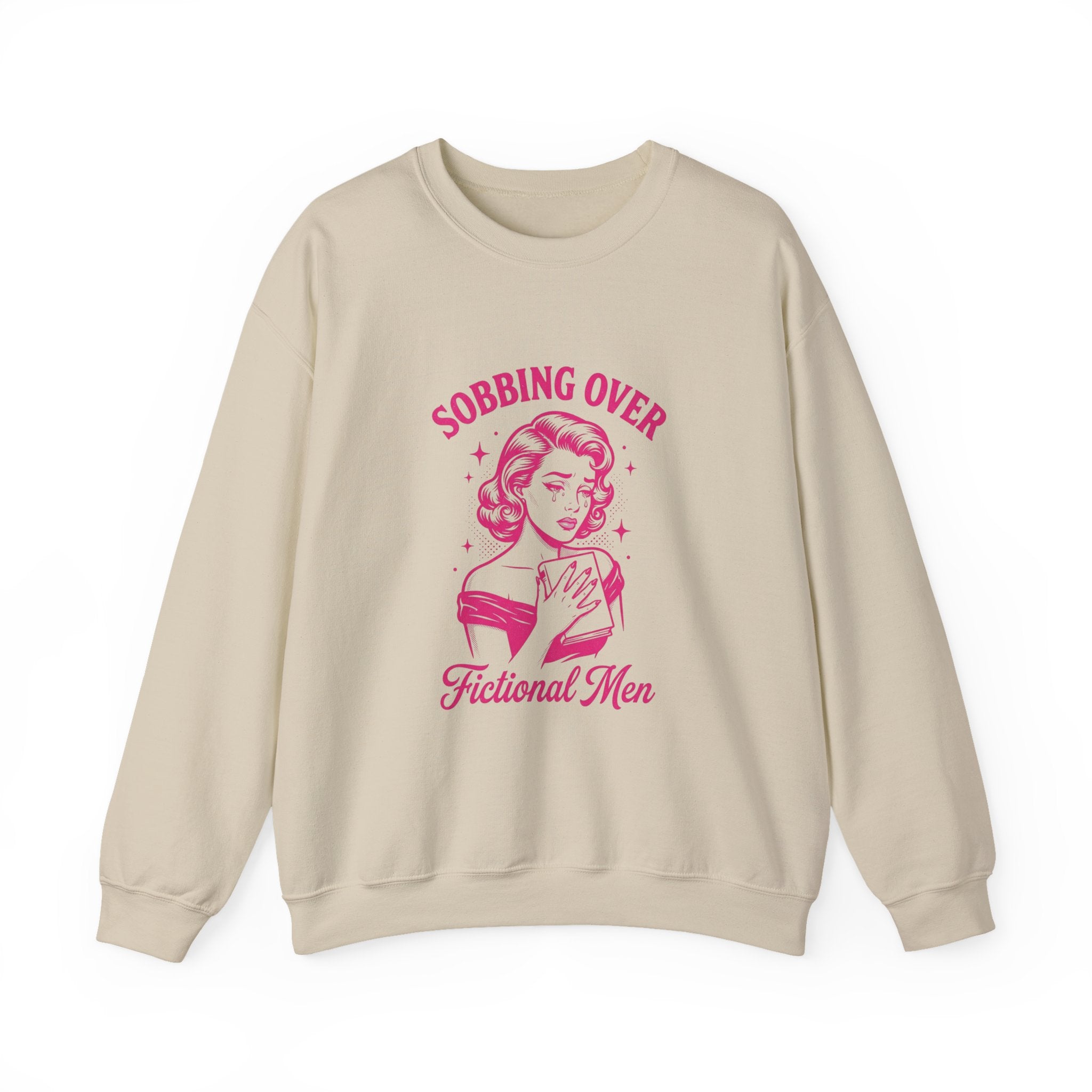 Sobbing Over Fictional Men Sweatshirt | BookTok Romance, Reader Shirt