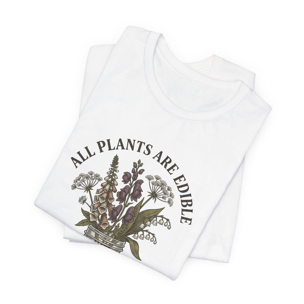 All Plants Are Edible Tee | Vintage Botanical, Dark Nature Humor