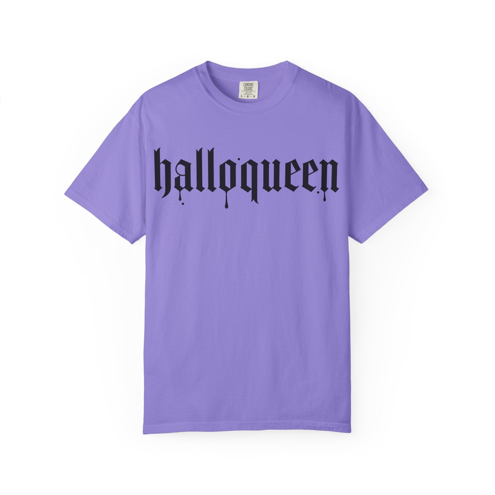Halloqueen T-Shirt — Gothic Halloween Tee for Women & Allies