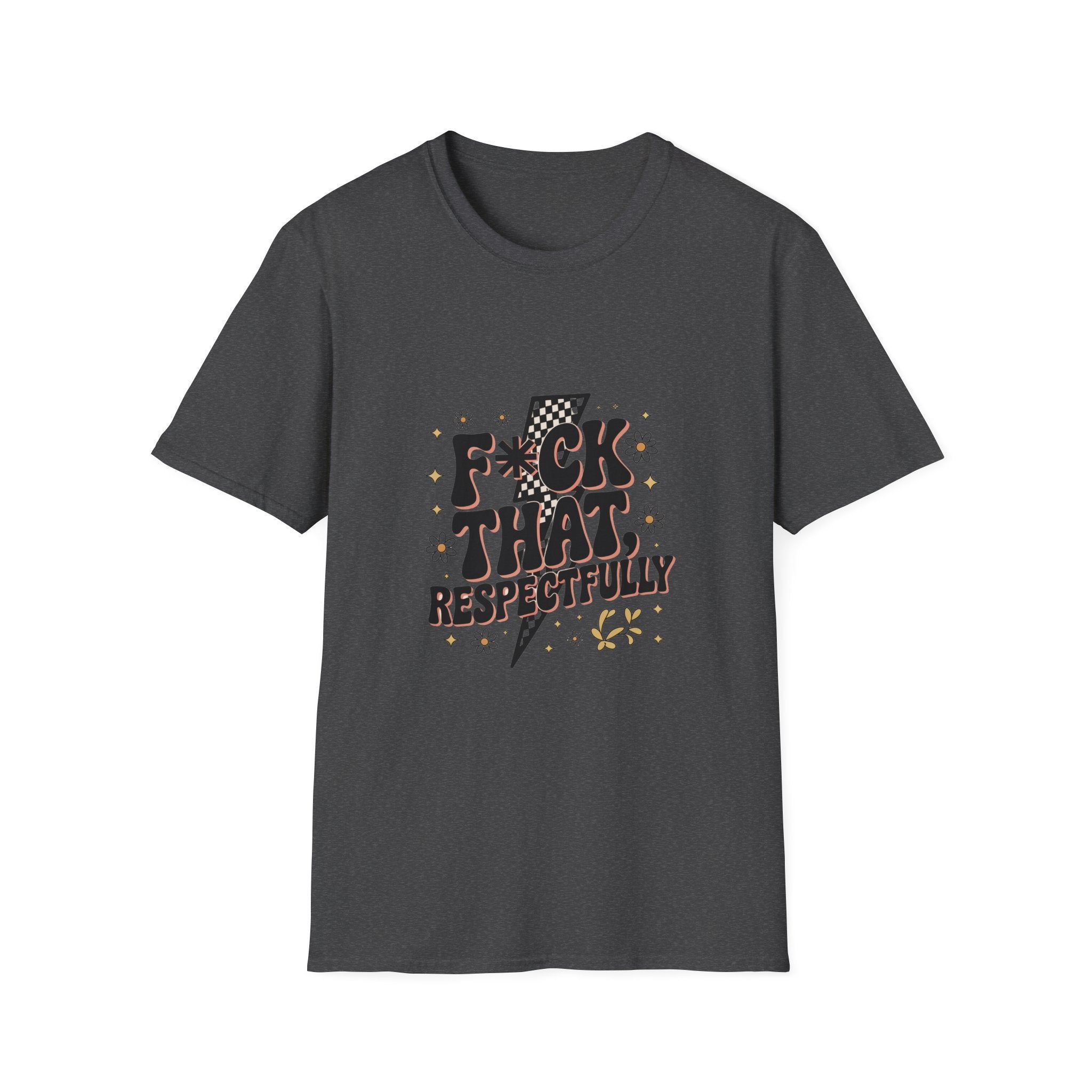 Graphic Tee — "F*ck That, Respectfully" Lightning Floral T‑Shirt