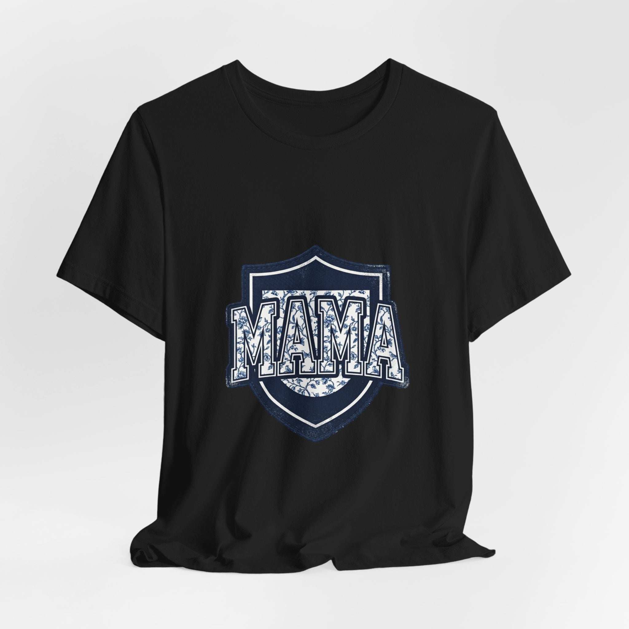 Mama Shield Tee | Mother's Day Mom Shirt, Floral Crest Design