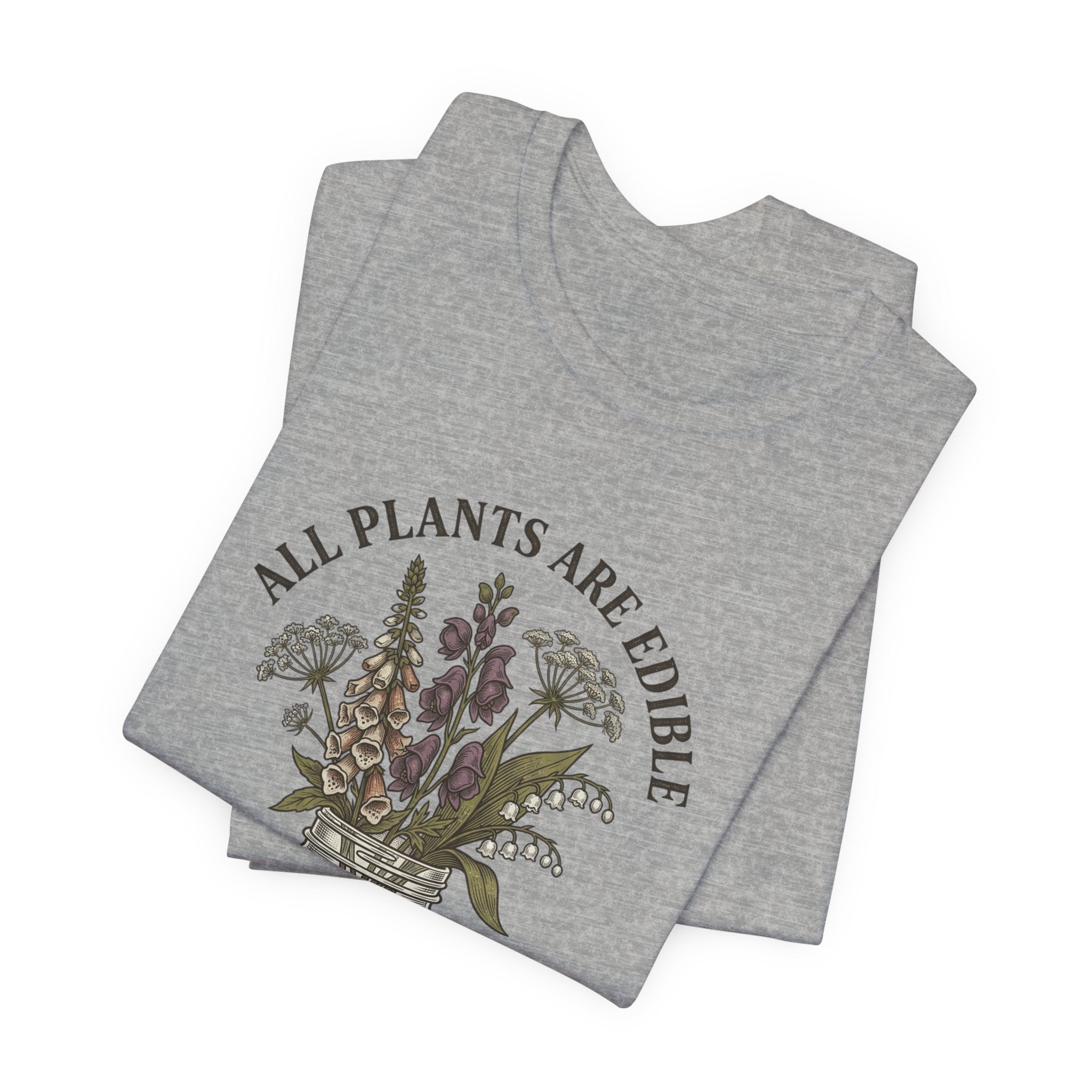 All Plants Are Edible Tee | Vintage Botanical, Dark Nature Humor