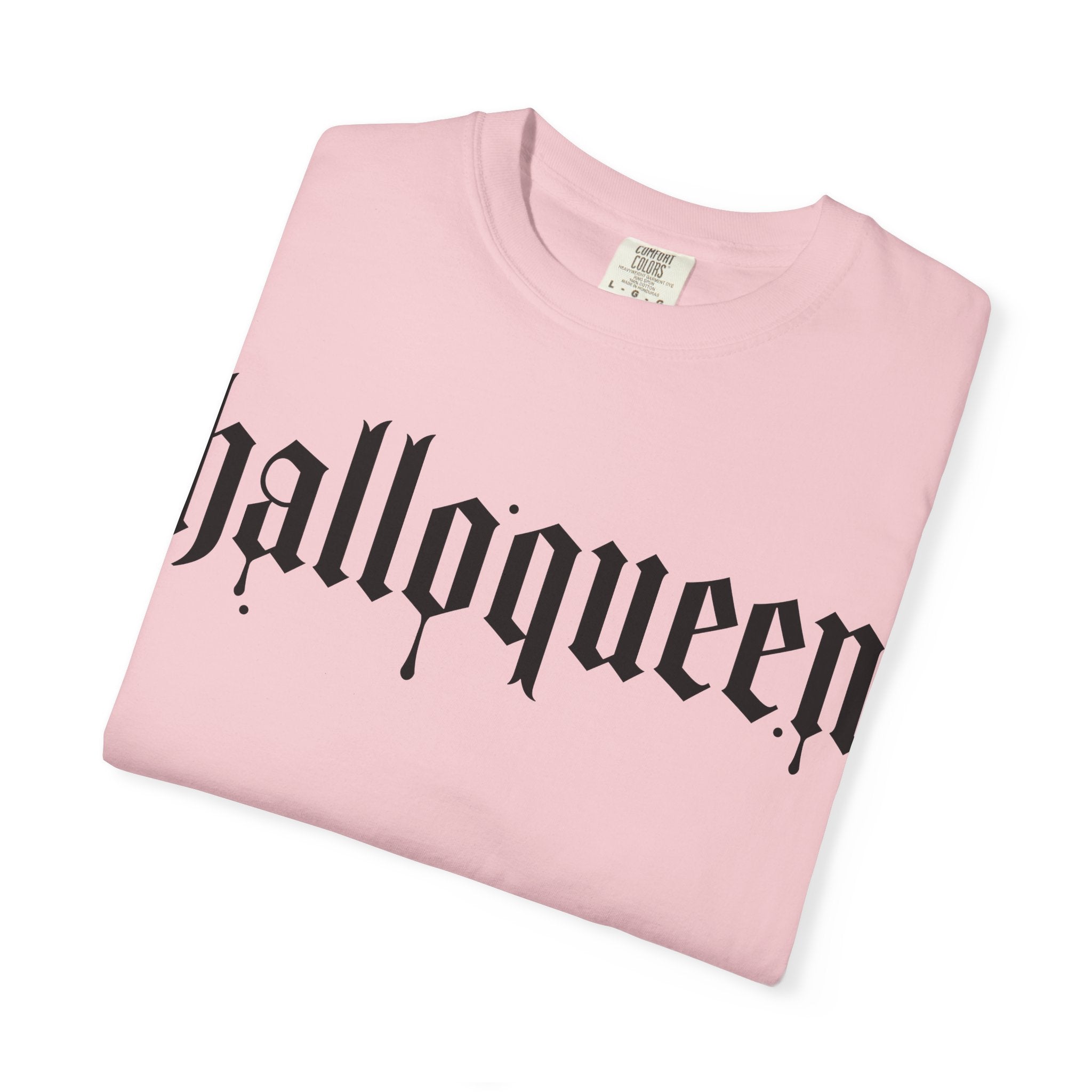 Halloqueen T-Shirt — Gothic Halloween Tee for Women & Allies