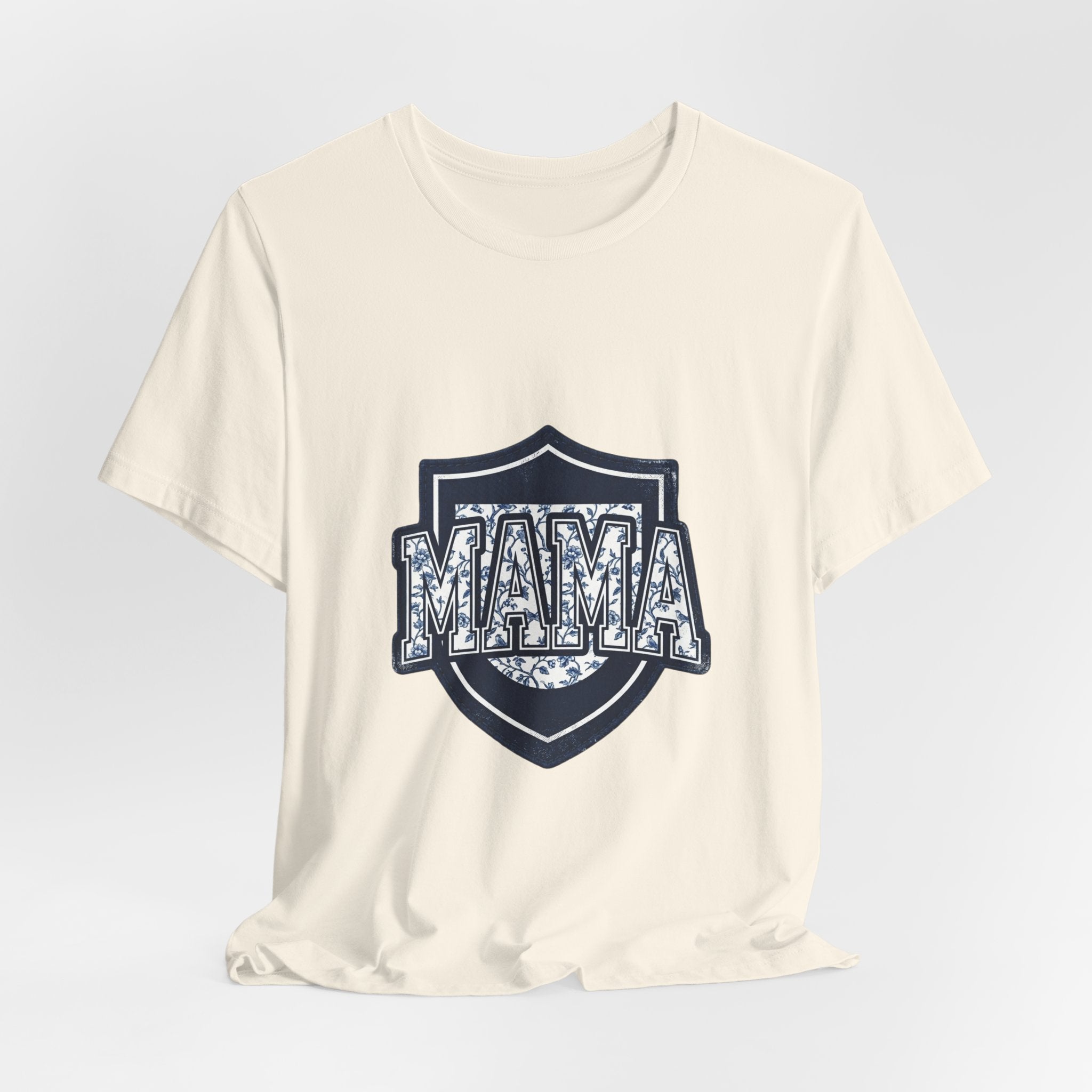 Mama Shield Tee | Mother's Day Mom Shirt, Floral Crest Design