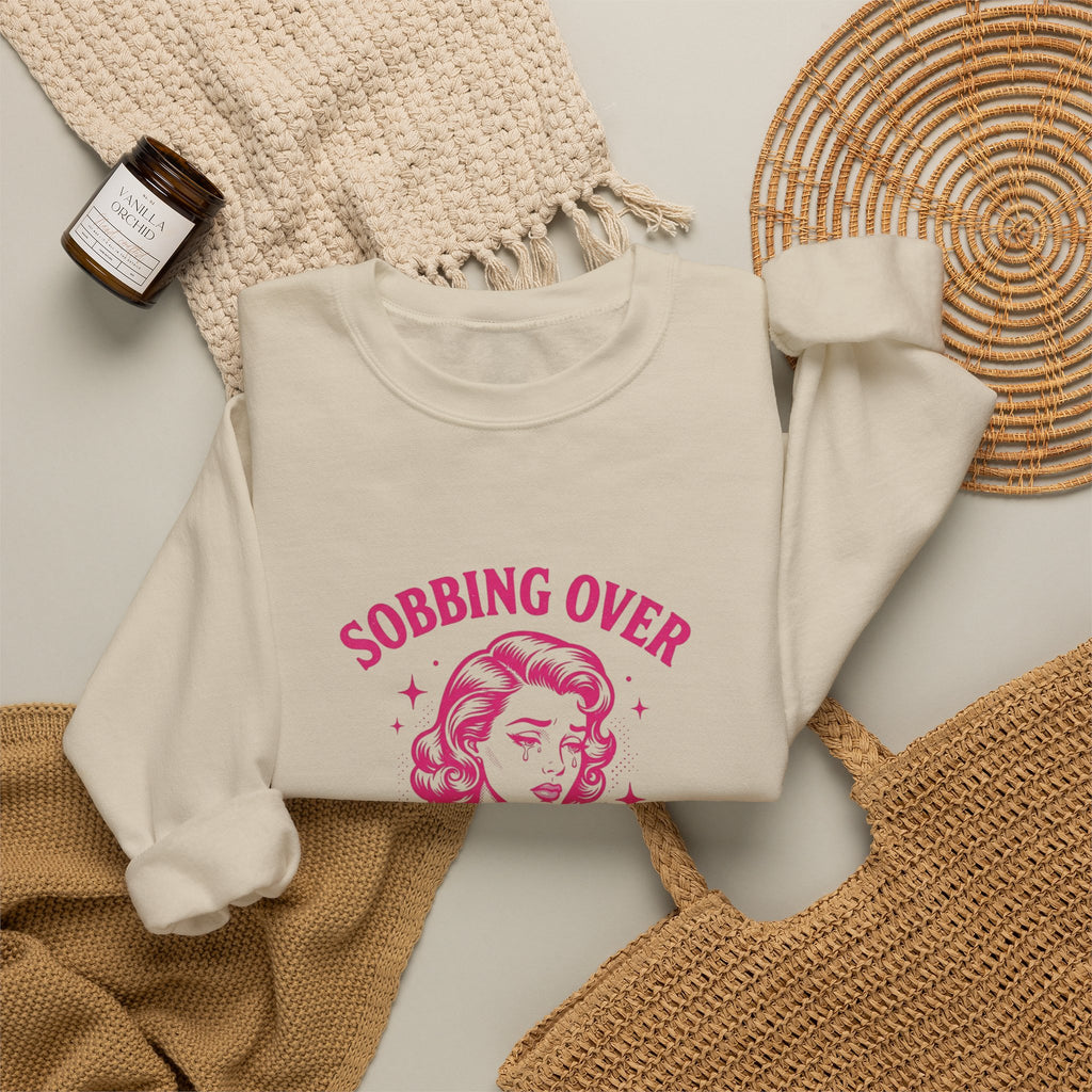 Sobbing Over Fictional Men Sweatshirt | BookTok Romance, Reader Shirt