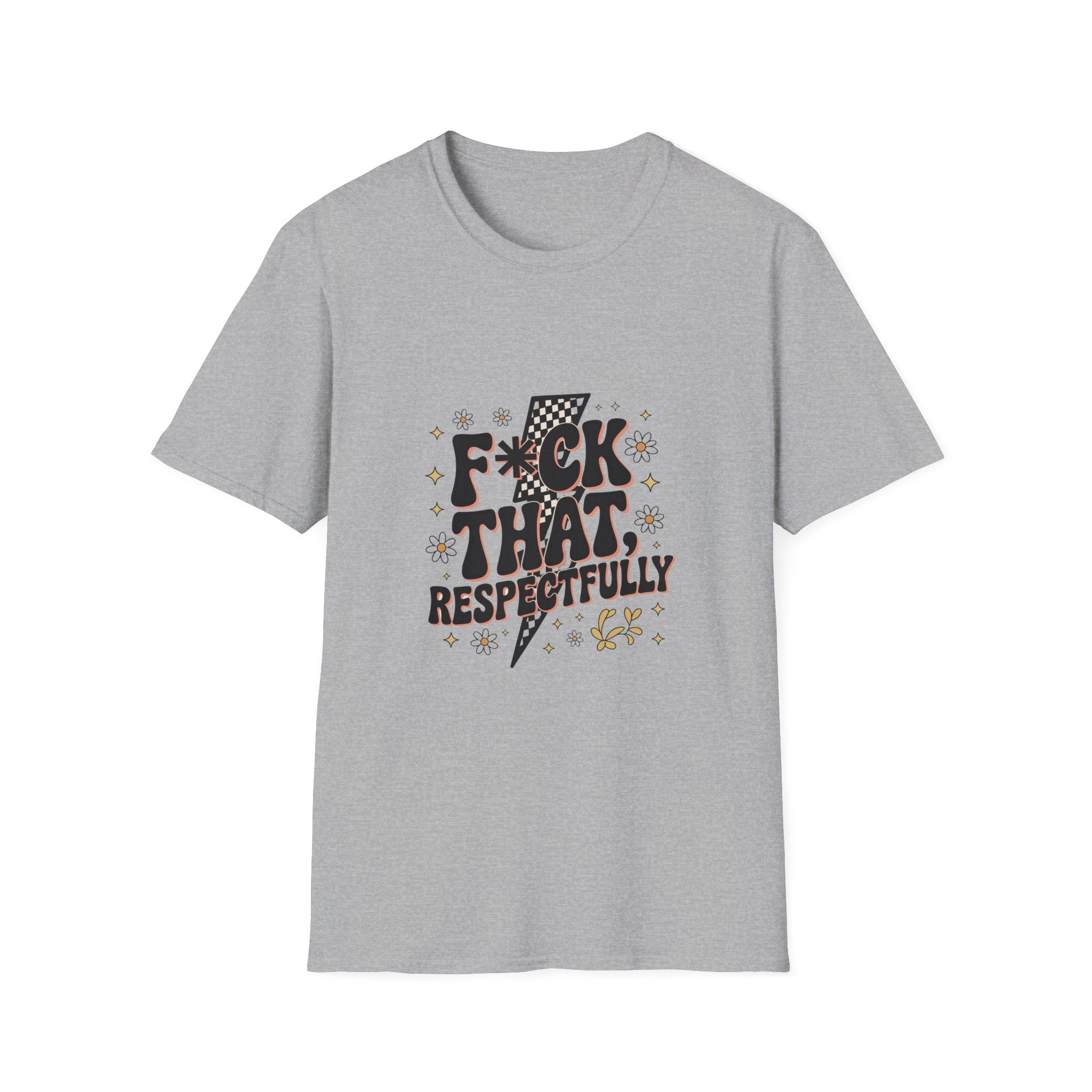 Graphic Tee — "F*ck That, Respectfully" Lightning Floral T‑Shirt