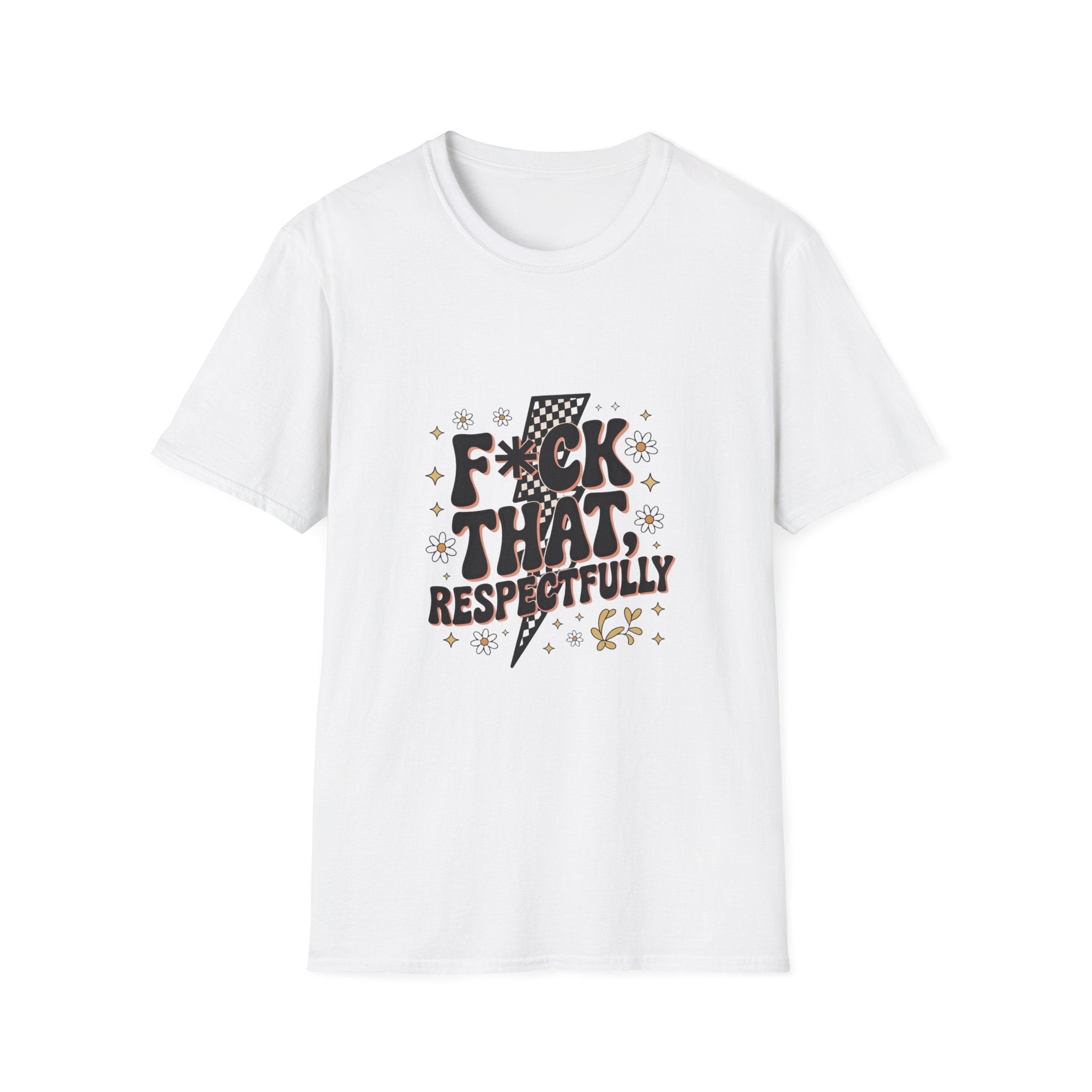 Graphic Tee — "F*ck That, Respectfully" Lightning Floral T‑Shirt