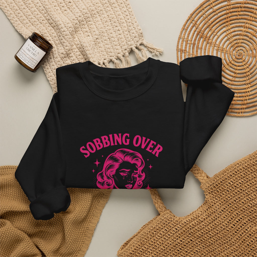 Sobbing Over Fictional Men Sweatshirt | BookTok Romance, Reader Shirt
