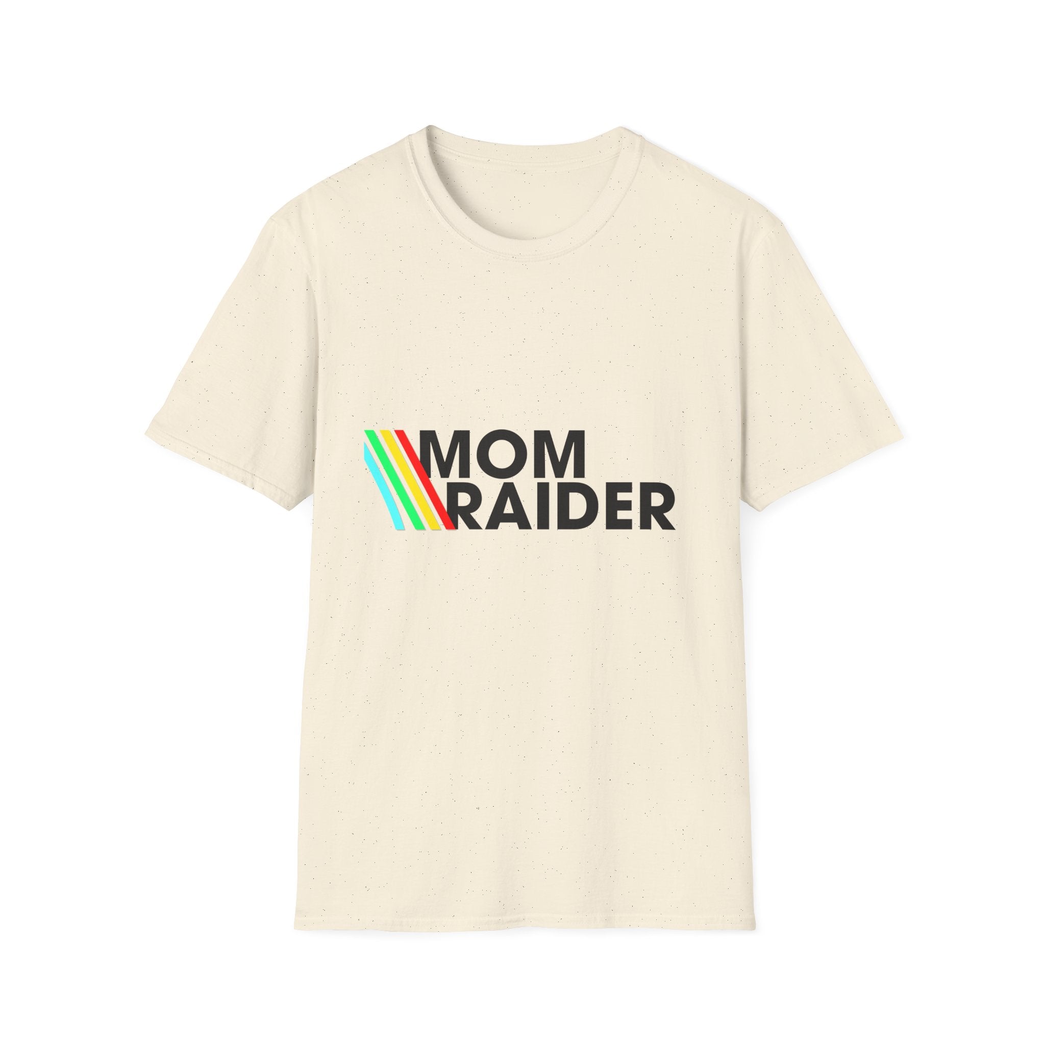 Mom Raider T‑Shirt — Retro Rainbow Mom Pride Tee