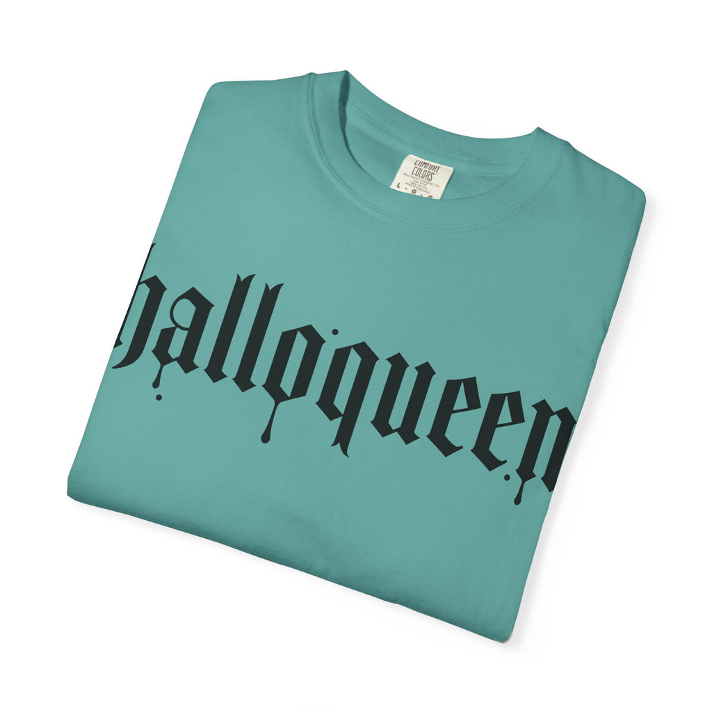 Halloqueen T-Shirt — Gothic Halloween Tee for Women & Allies