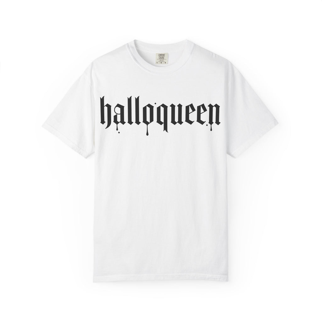 Halloqueen T-Shirt — Gothic Halloween Tee for Women & Allies