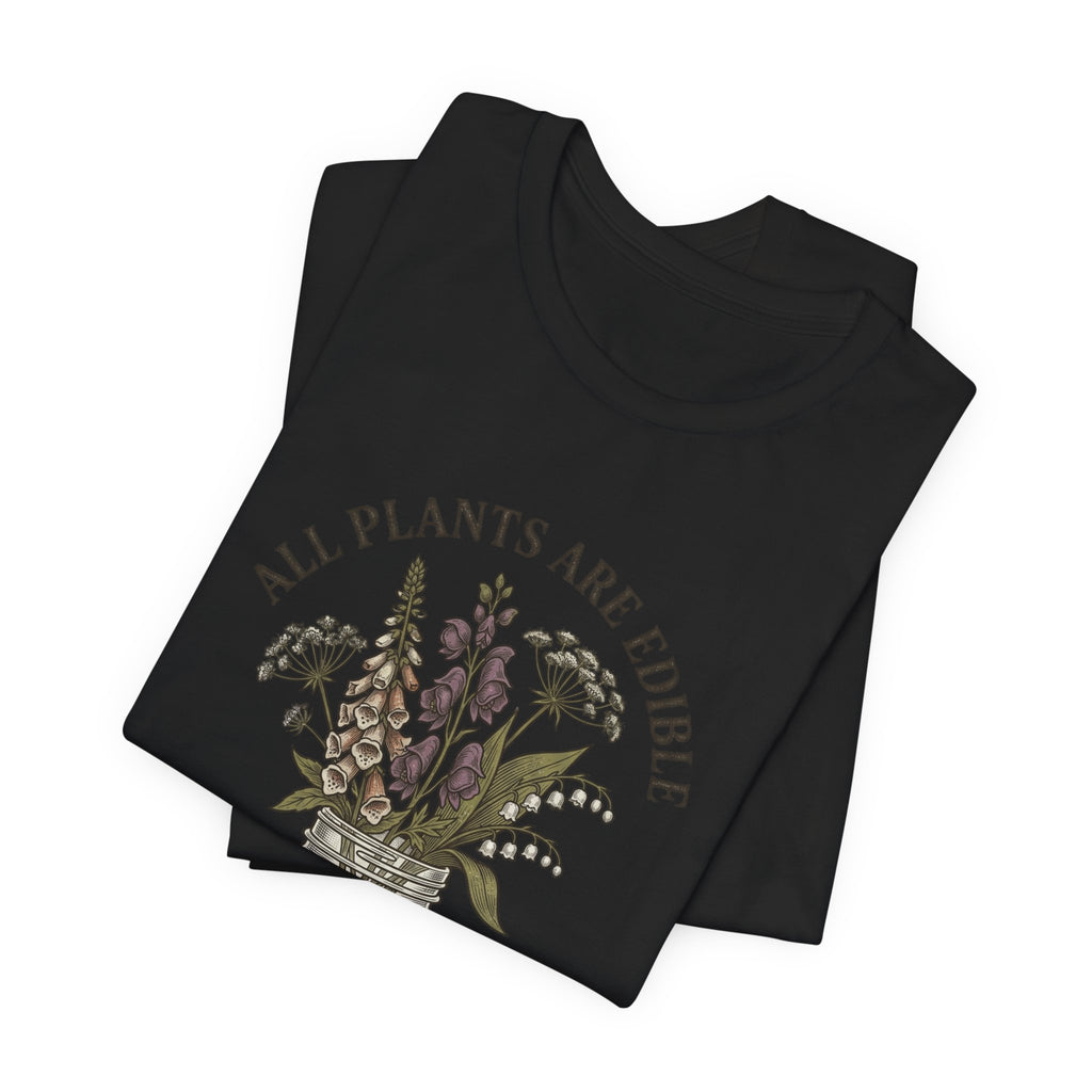 All Plants Are Edible Tee | Vintage Botanical, Dark Nature Humor