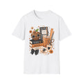 Teacher Notes Cozy Desk T‑Shirt — Peach, Leopard & Boba Classroom Vibes