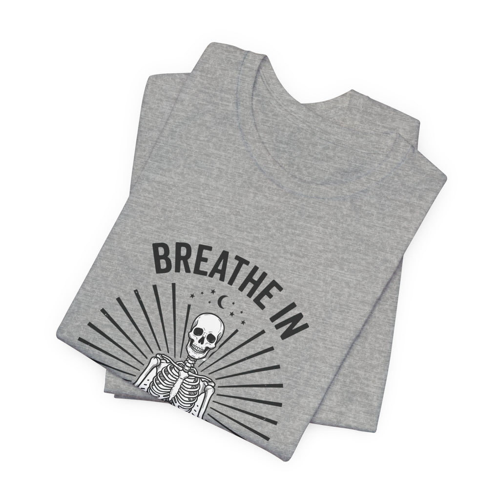 Breathe In Scream Internally Skeleton Tee | Skeleton Humor, Goth Shirt