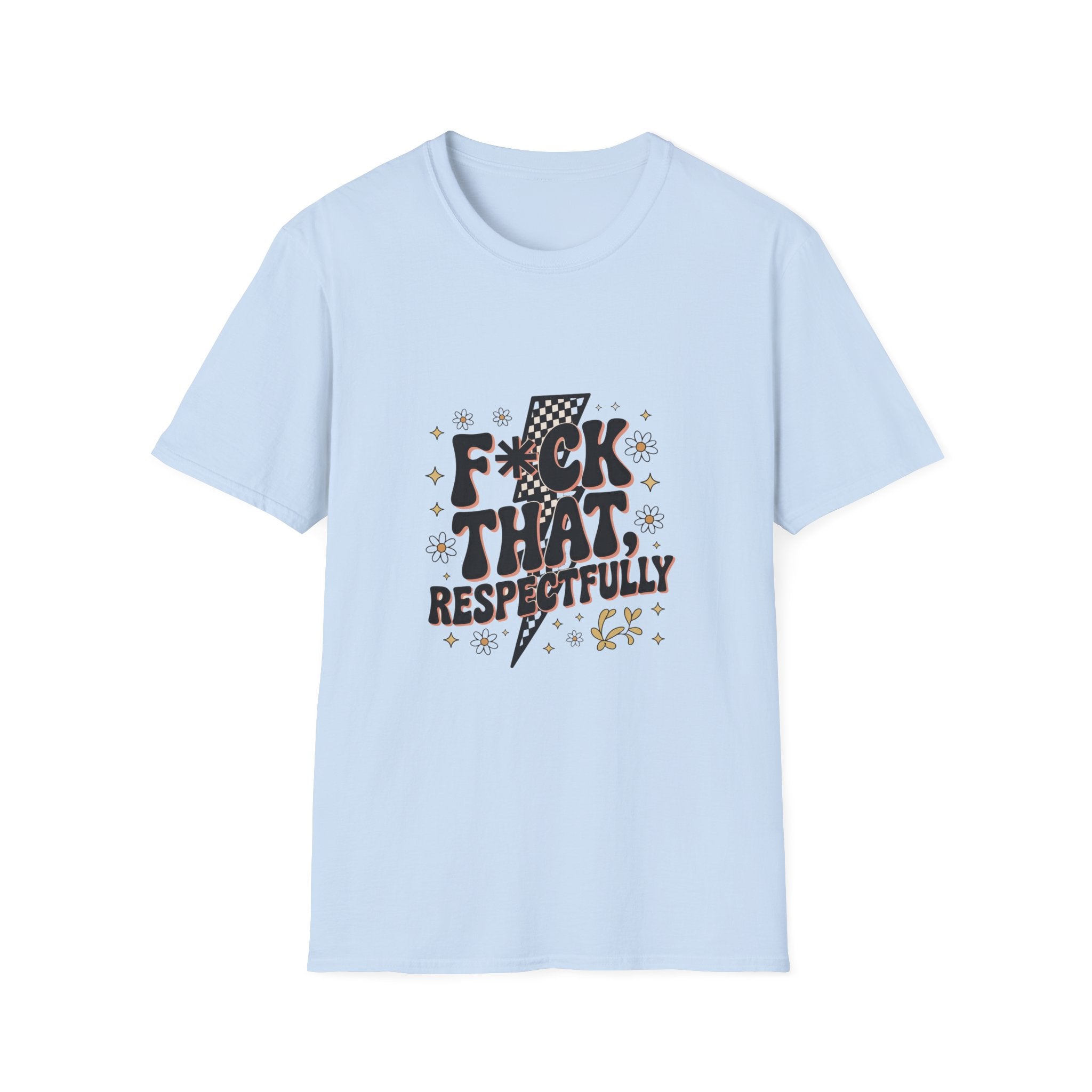 Graphic Tee — "F*ck That, Respectfully" Lightning Floral T‑Shirt