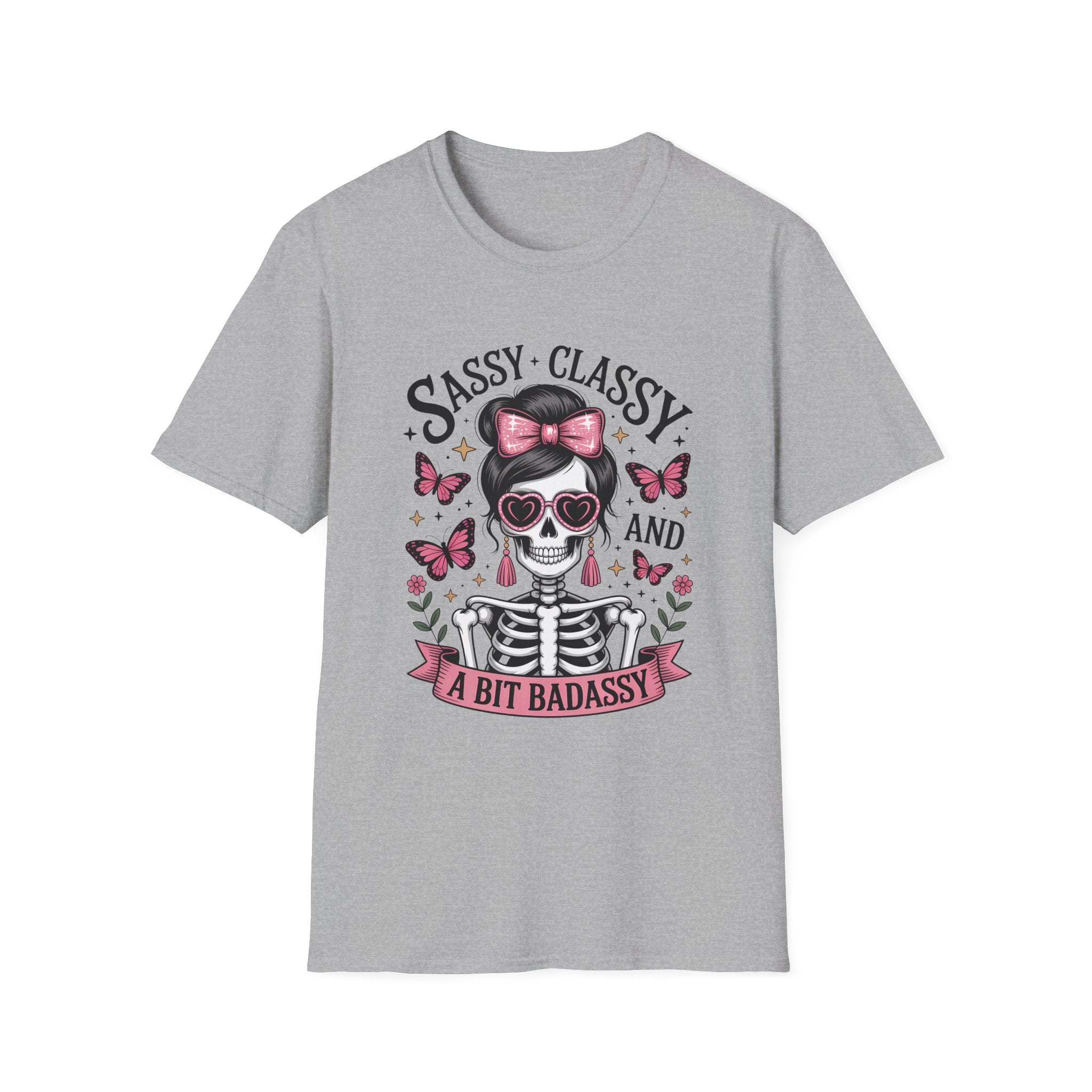 Sassy Classy Skull T-Shirt — "Sassy, Classy and a Bit Badassy" Graphic Tee