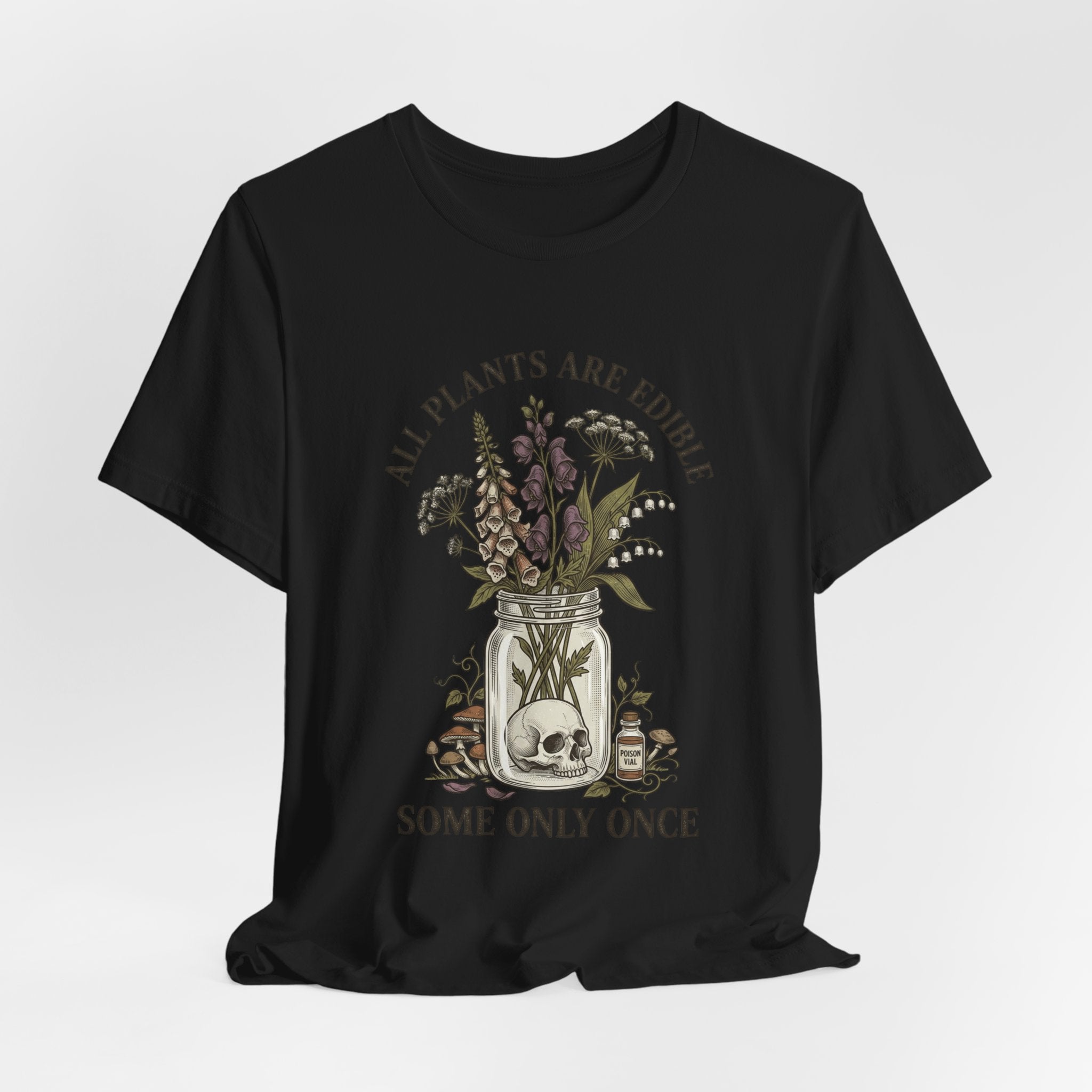 All Plants Are Edible Tee | Vintage Botanical, Dark Nature Humor