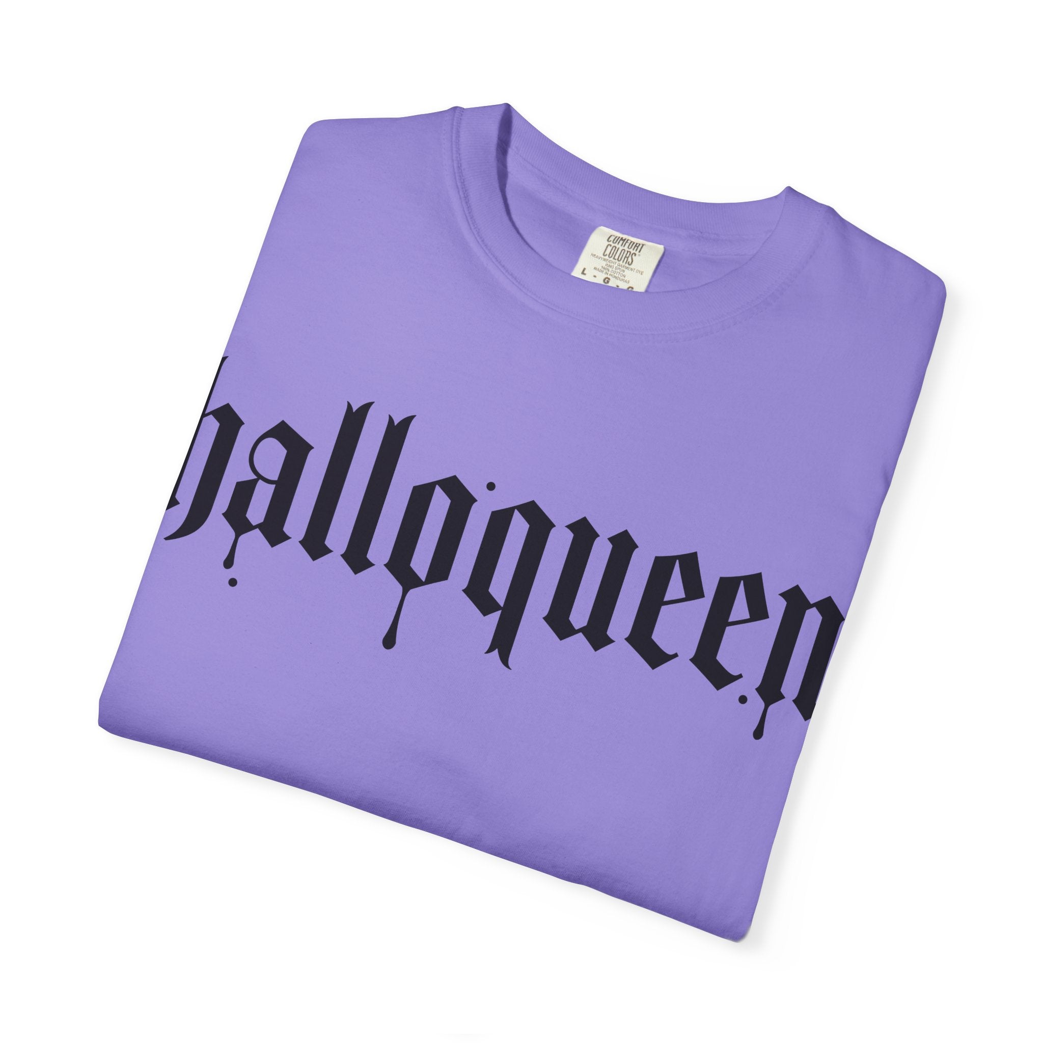 Halloqueen T-Shirt — Gothic Halloween Tee for Women & Allies