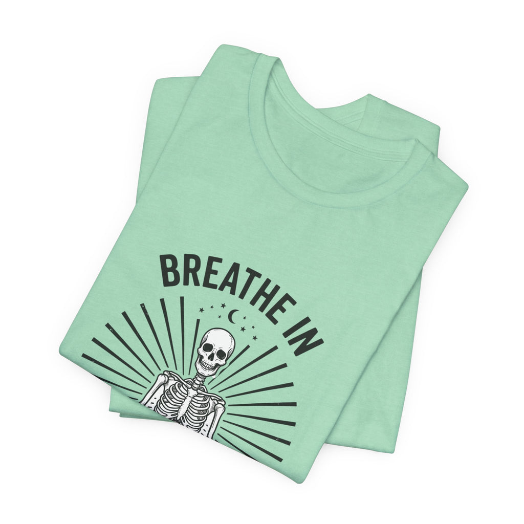 Breathe In Scream Internally Skeleton Tee | Skeleton Humor, Goth Shirt