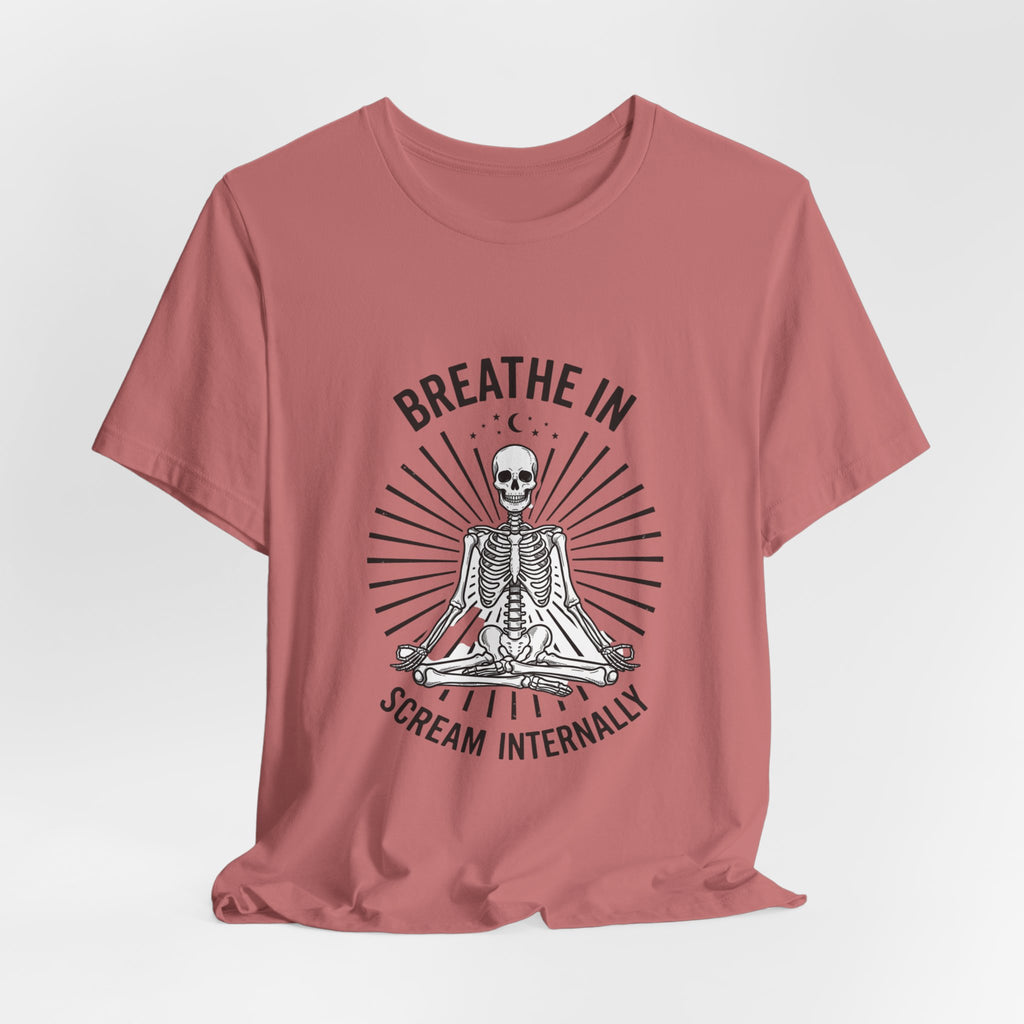 Breathe In Scream Internally Skeleton Tee | Skeleton Humor, Goth Shirt