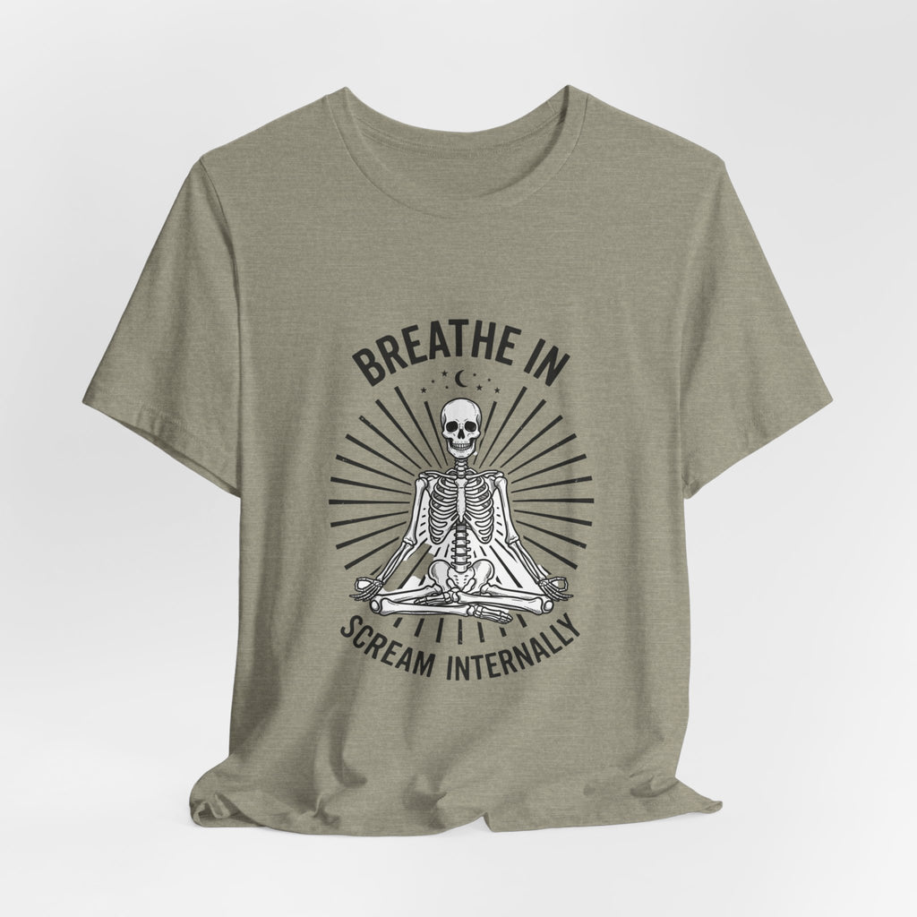 Breathe In Scream Internally Skeleton Tee | Skeleton Humor, Goth Shirt