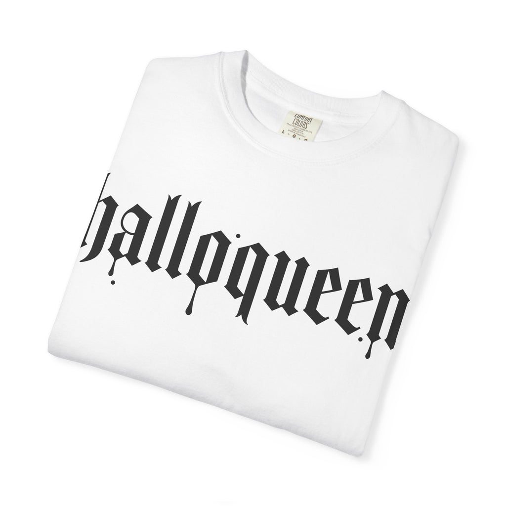 Halloqueen T-Shirt — Gothic Halloween Tee for Women & Allies