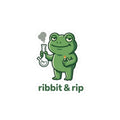 Ribbit & Rip Frog Smoking Sticker | 420 Stoner Humor, Cute Cannabis Decal