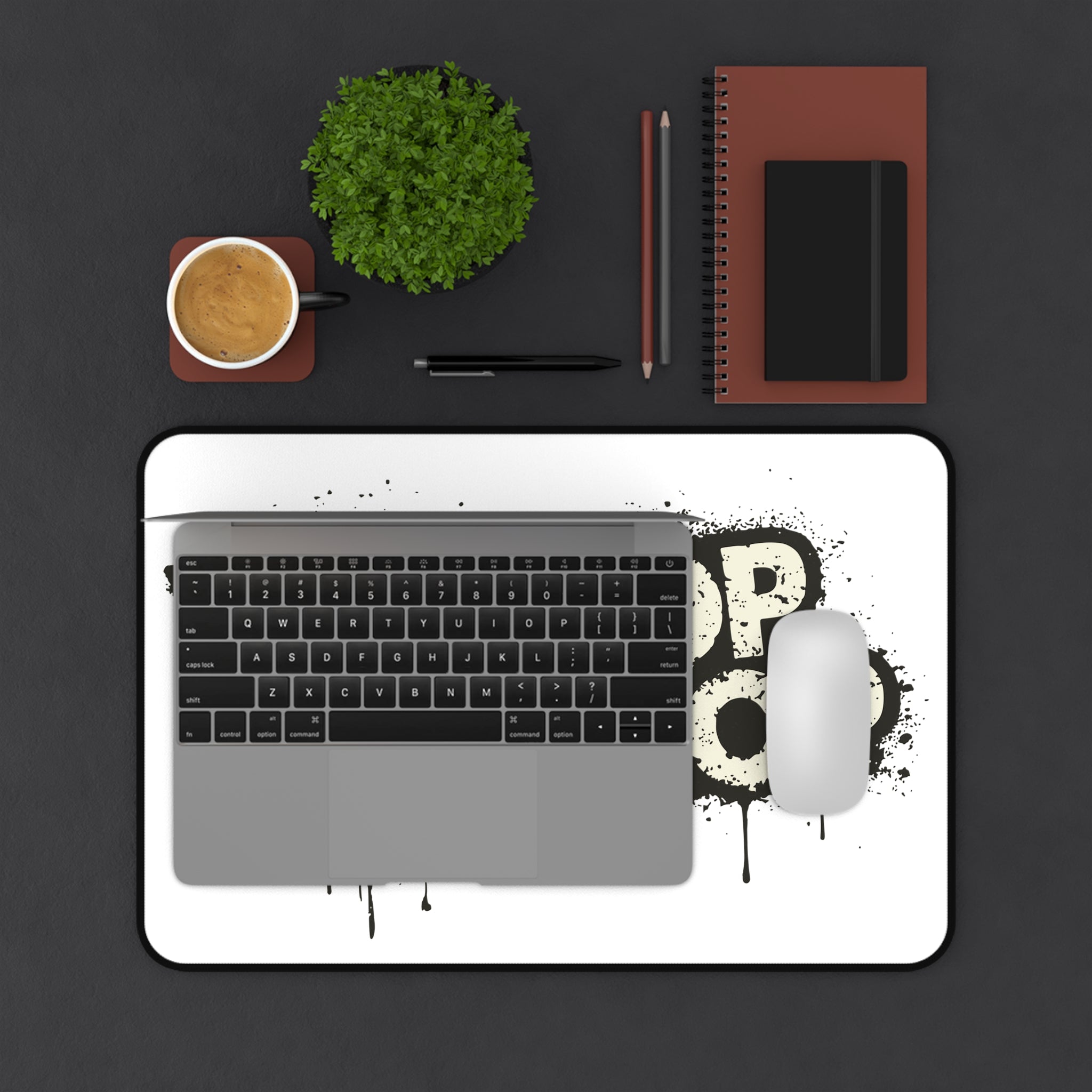 Goop Goop Retro Rainbow Desk Mat — Funky Drip Graphic Mouse Pad