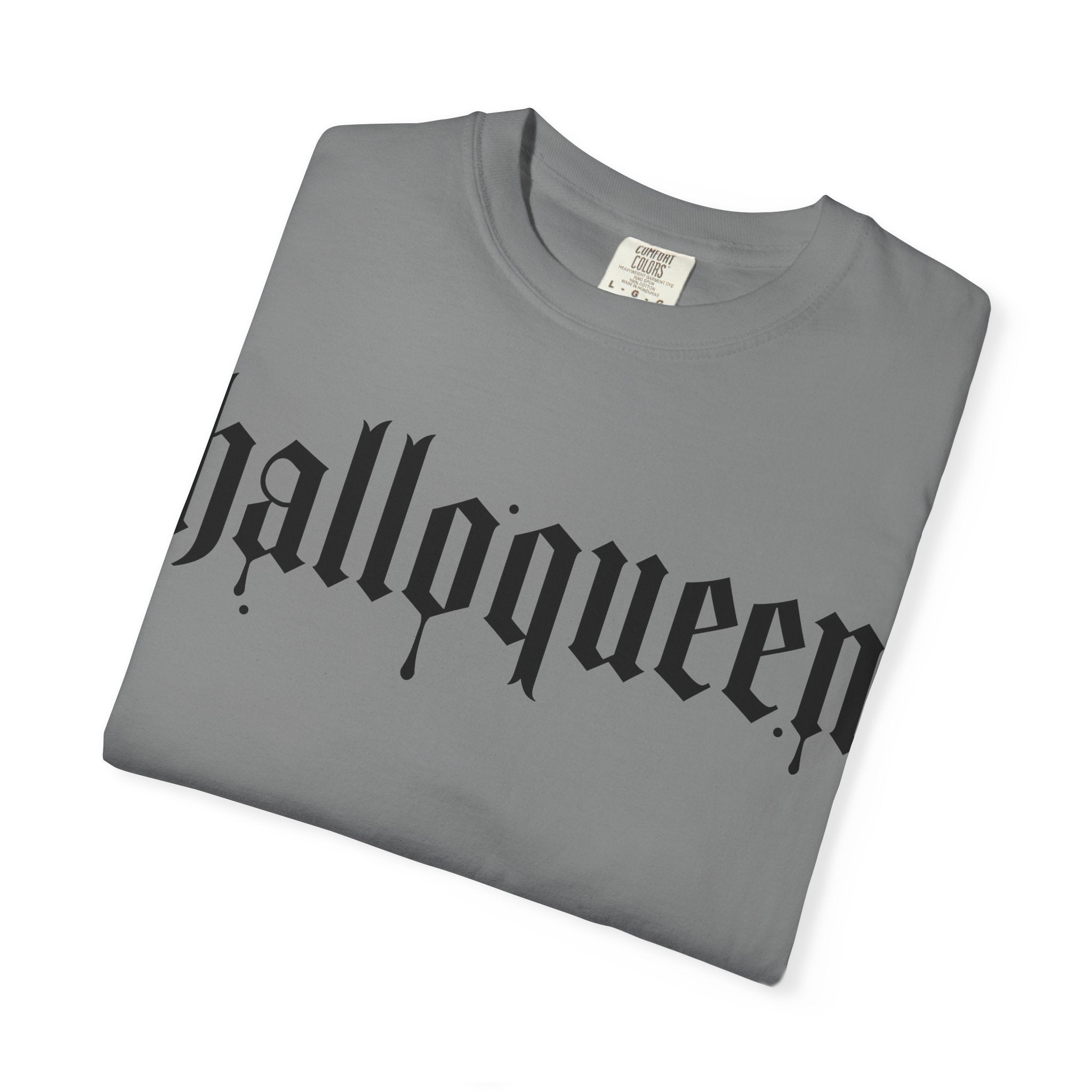 Halloqueen T-Shirt — Gothic Halloween Tee for Women & Allies