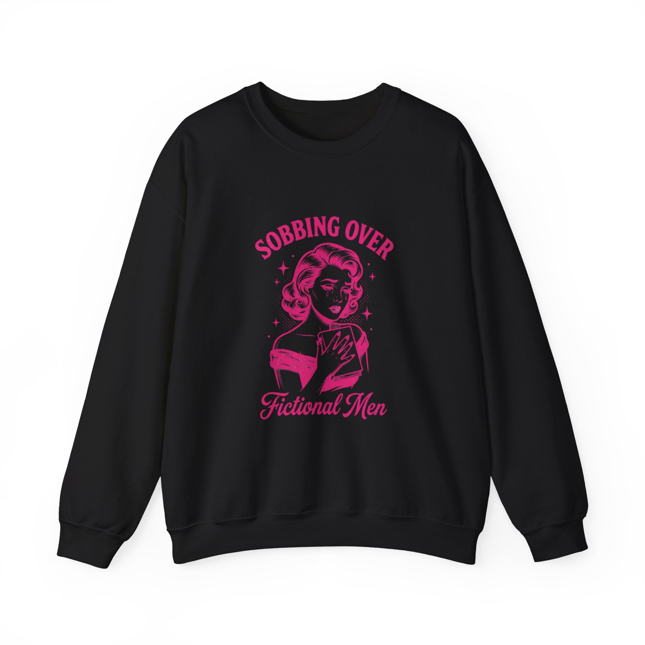 Sobbing Over Fictional Men Sweatshirt | BookTok Romance, Reader Shirt
