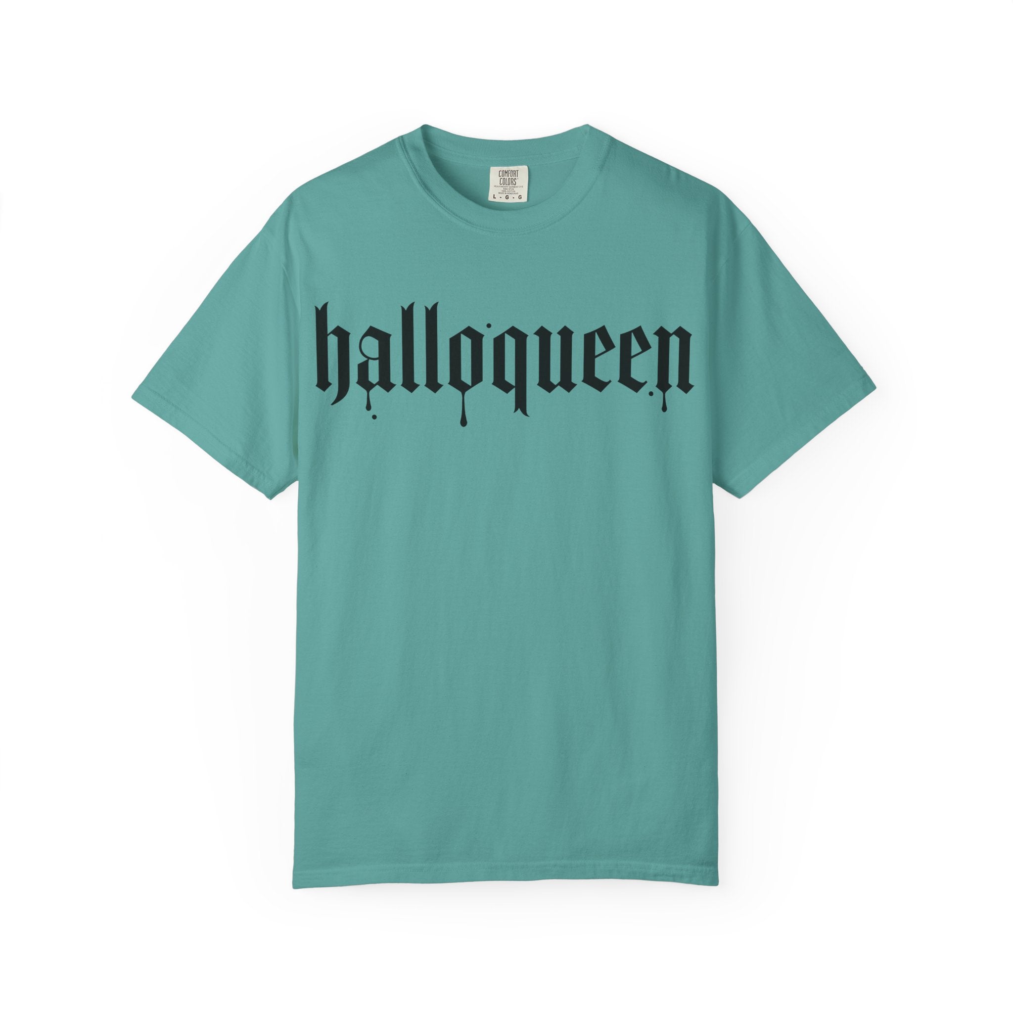 Halloqueen T-Shirt — Gothic Halloween Tee for Women & Allies