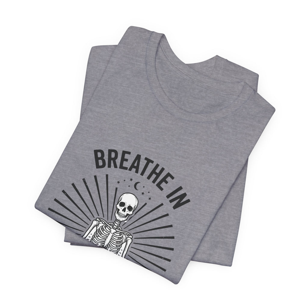 Breathe In Scream Internally Skeleton Tee | Skeleton Humor, Goth Shirt