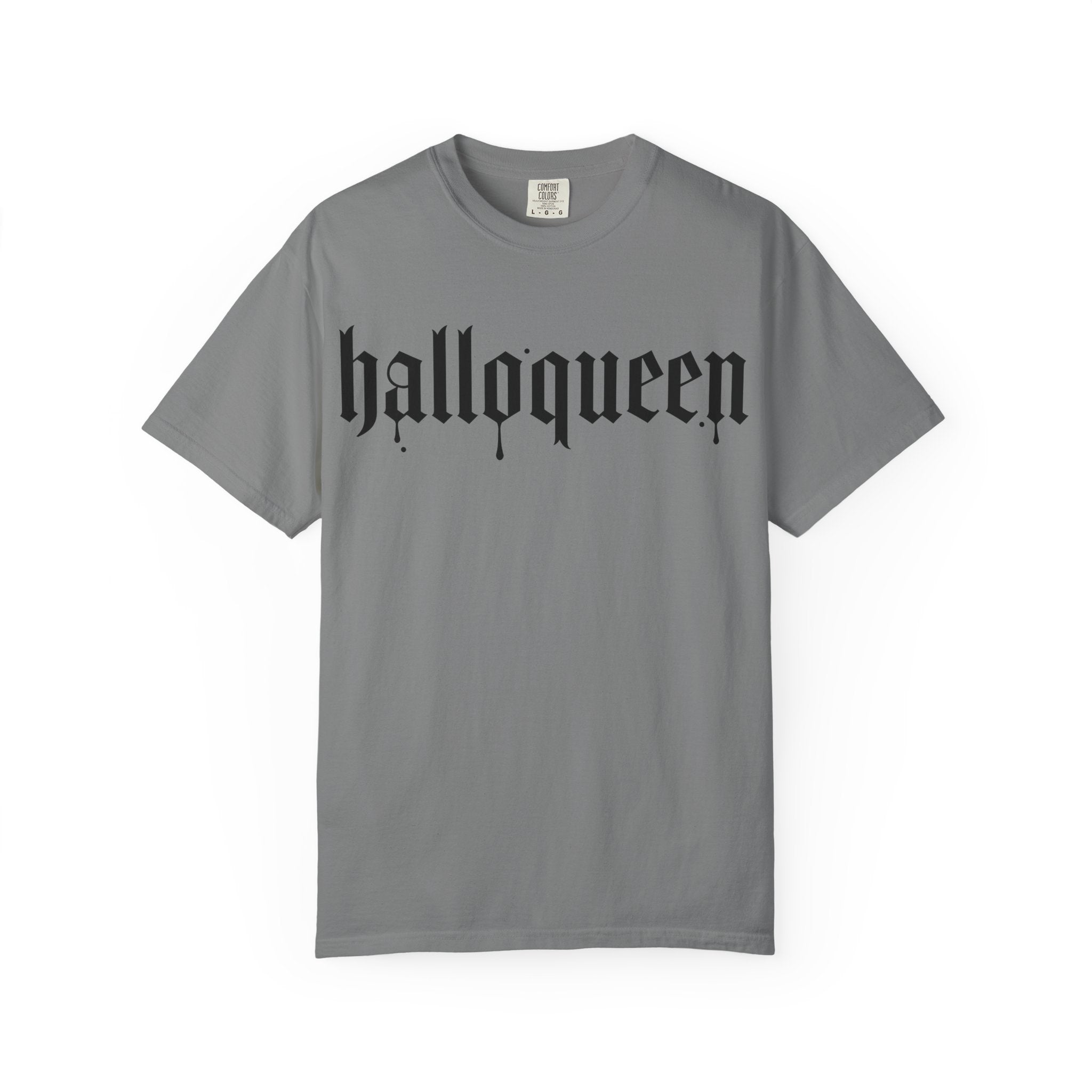 Halloqueen T-Shirt — Gothic Halloween Tee for Women & Allies