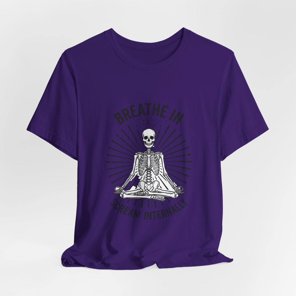 Breathe In Scream Internally Skeleton Tee | Skeleton Humor, Goth Shirt