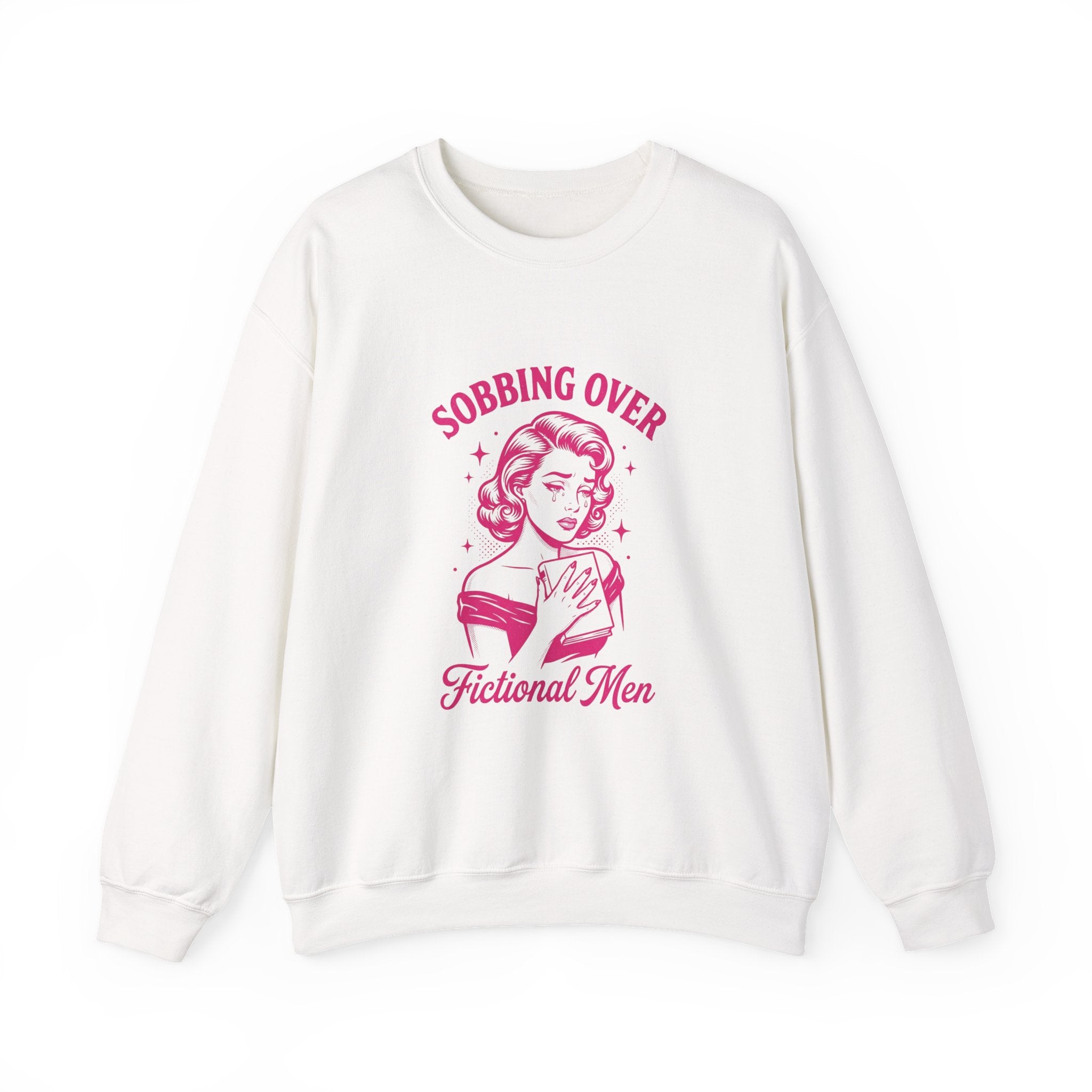 Sobbing Over Fictional Men Sweatshirt | BookTok Romance, Reader Shirt