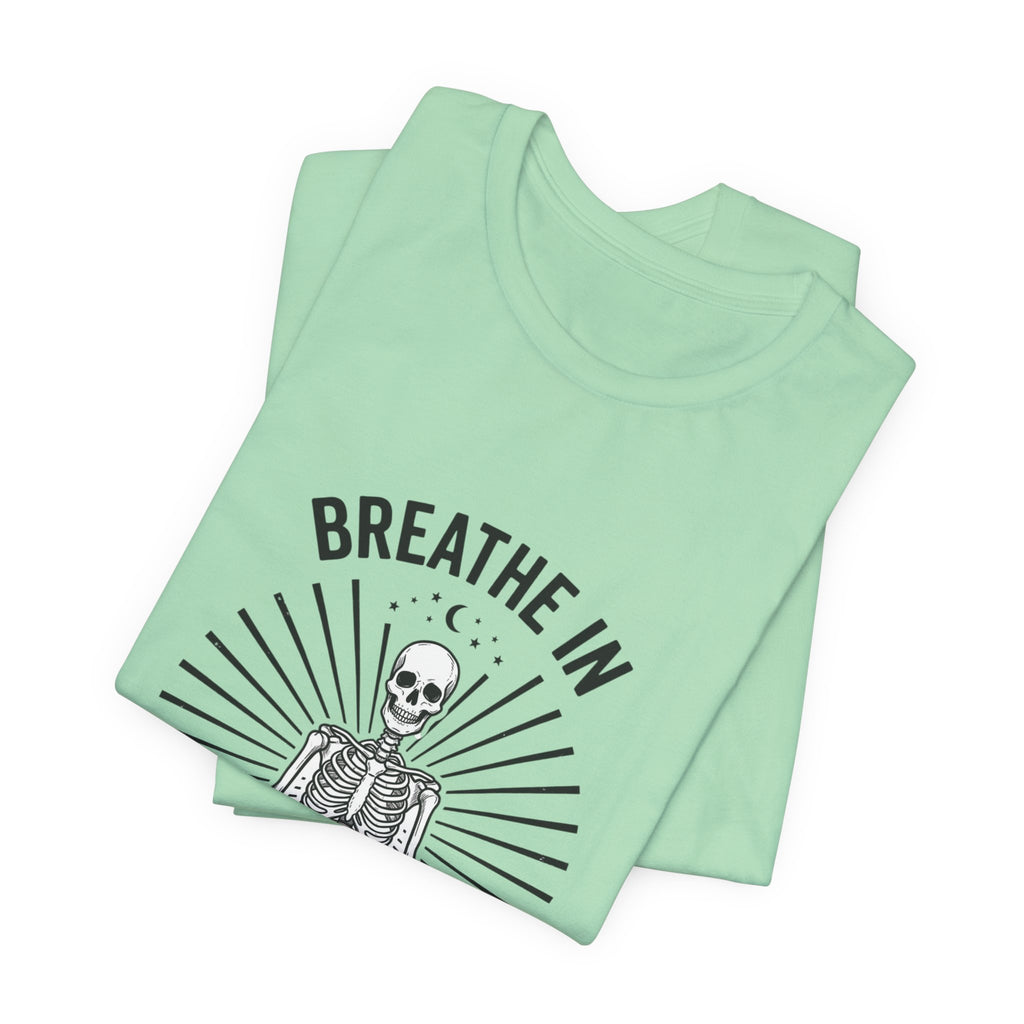 Breathe In Scream Internally Skeleton Tee | Skeleton Humor, Goth Shirt