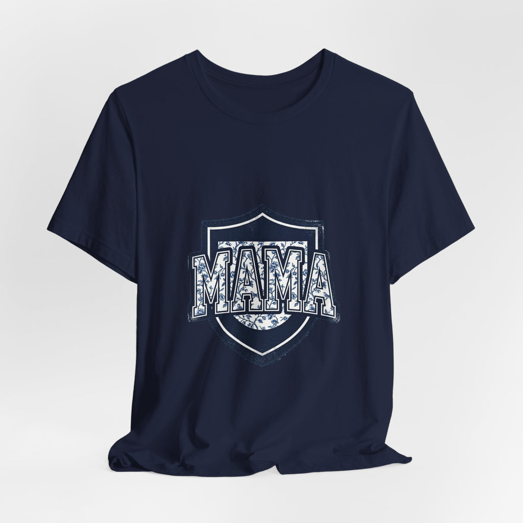 Mama Shield Tee | Mother's Day Mom Shirt, Floral Crest Design