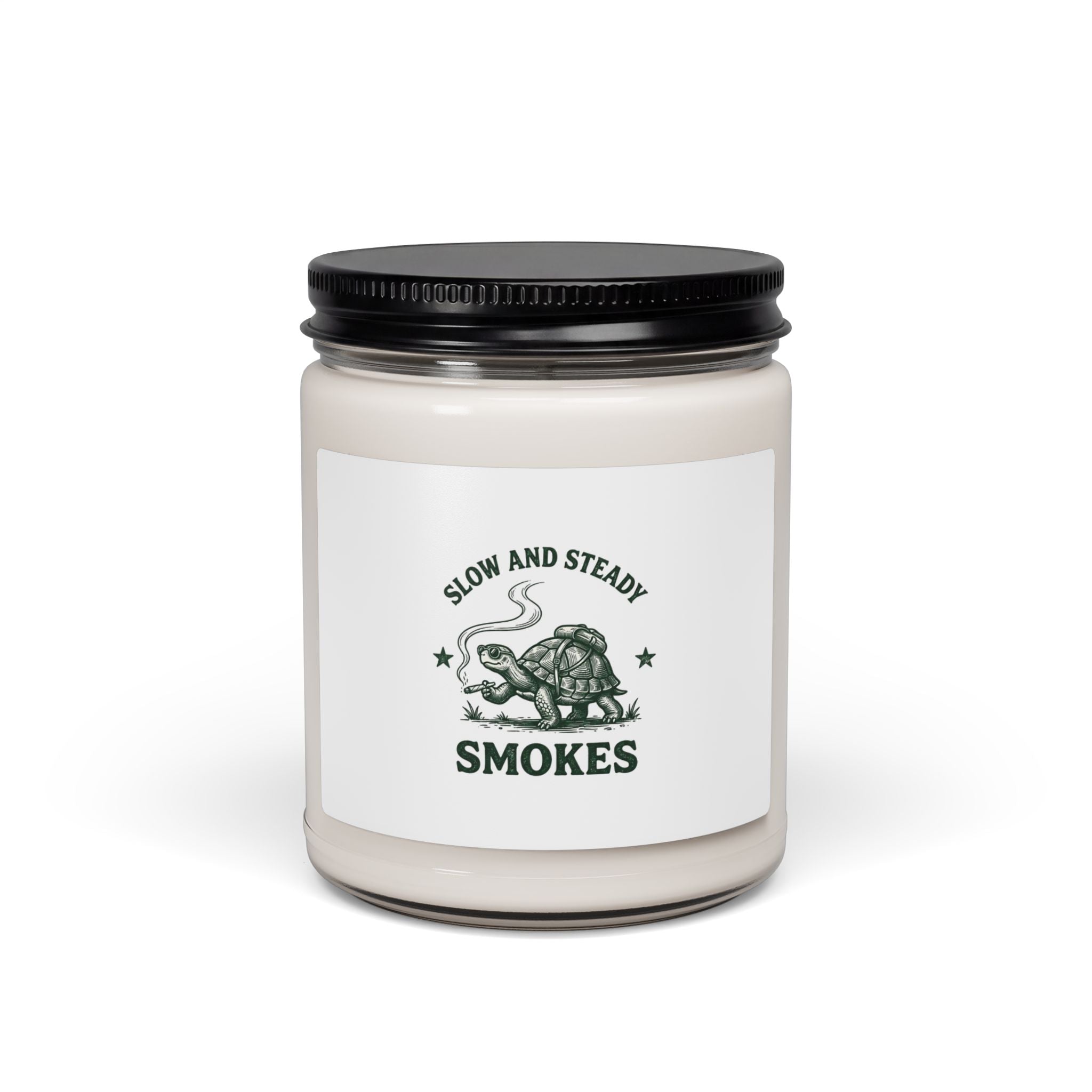 Slow and Steady Smokes Candle | Soy 9oz, Cannabis 420 Stoner Humor