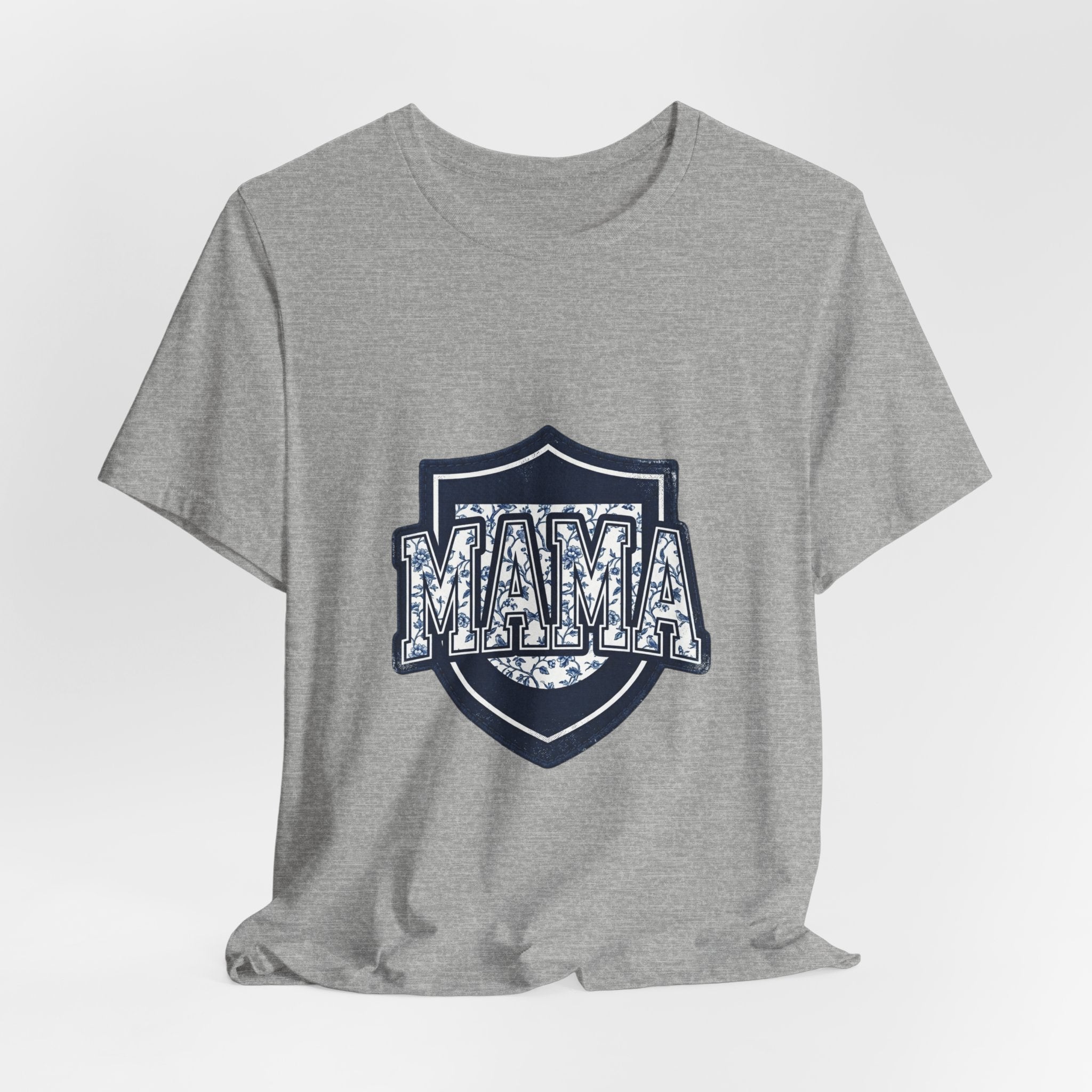 Mama Shield Tee | Mother's Day Mom Shirt, Floral Crest Design
