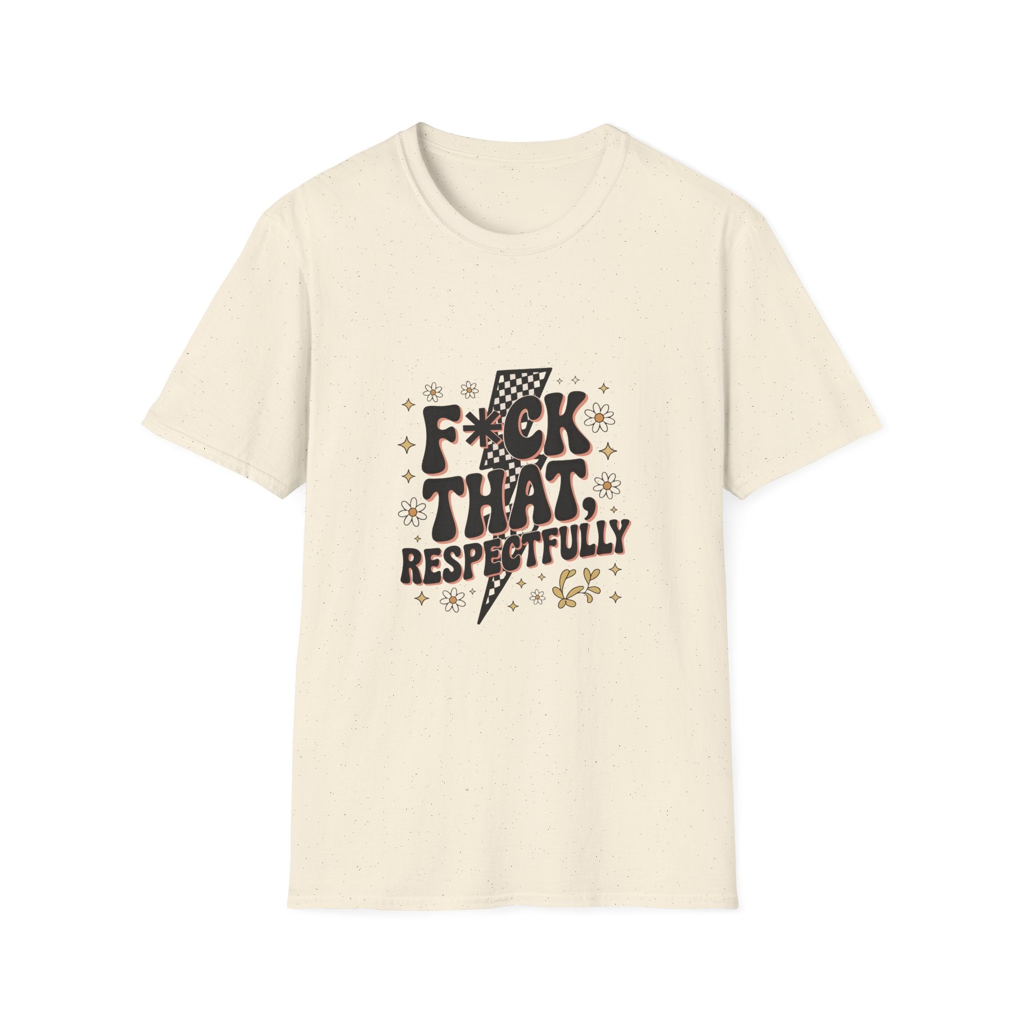 Graphic Tee — "F*ck That, Respectfully" Lightning Floral T‑Shirt