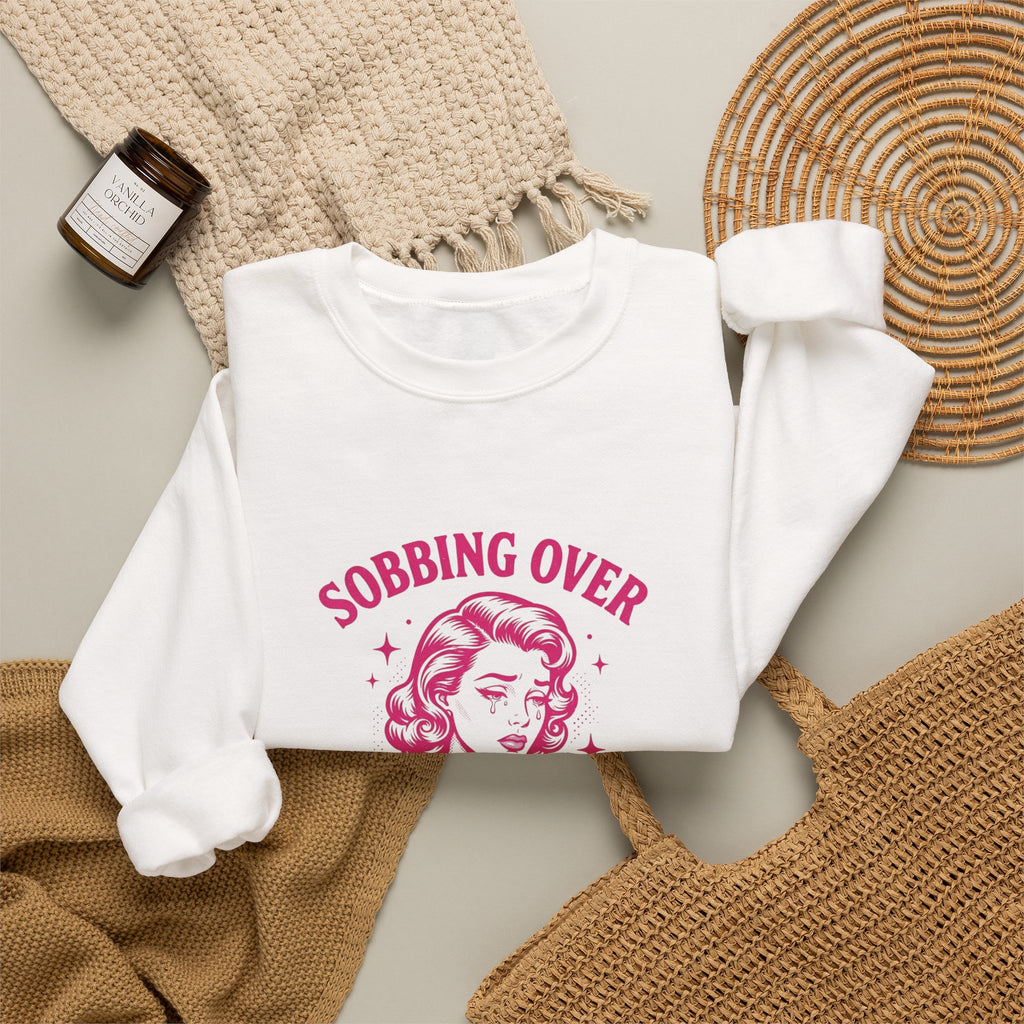 Sobbing Over Fictional Men Sweatshirt | BookTok Romance, Reader Shirt